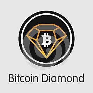 BCD - Bitcoin Diamond. The Icon of Coin or Market Emblem.