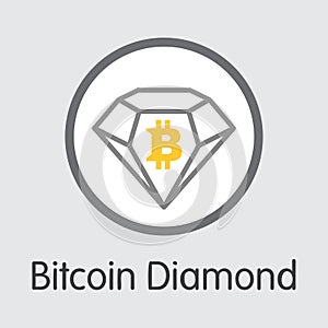 BCD - Bitcoin Diamond. The Icon of Money or Market Emblem.