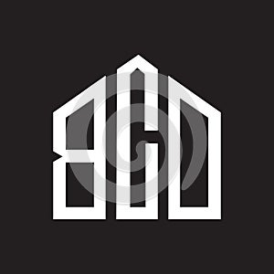 BCD letter logo design on black background.BCD creative initials letter logo concept.BCD letter design