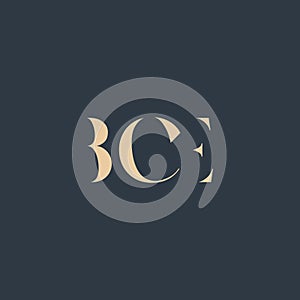 BCE abstract letter logo