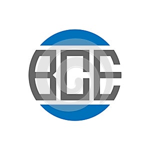 BCE letter logo design on white background. BCE creative initials circle logo concept. BCE letter design