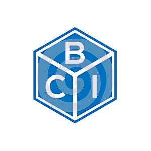 BCI letter logo design on black background. BCI creative initials letter logo concept. BCI letter design photo