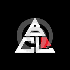 BCL triangle letter logo design with triangle shape. BCL triangle logo design monogram. BCL triangle vector logo template with red