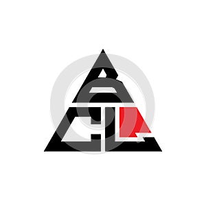 BCL triangle letter logo design with triangle shape. BCL triangle logo design monogram. BCL triangle vector logo template with red