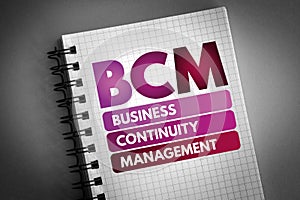 BCM - Business Continuity Management acronym