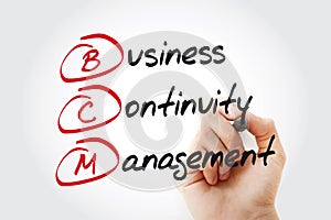 BCM - Business Continuity Management acronym