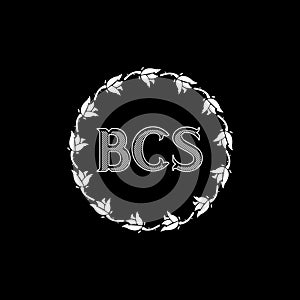 BCS Creative Unique abstract modern geometric vector symbol font logo design photo