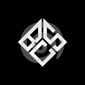 BCS letter logo design on black background. BCS creative initials letter logo concept. BCS letter design photo