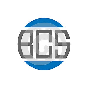 BCS letter logo design on white background. BCS creative initials circle logo concept. BCS letter design photo