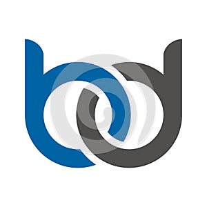 bd letter link logo template