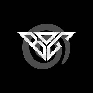 BDF letter logo creative design with vector graphic,