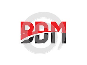 BDM Letter Initial Logo Design Vector Illustration