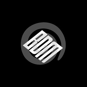 BDM letter logo design on black background