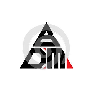 BDM triangle letter logo design with triangle shape. BDM triangle logo design monogram. BDM triangle vector logo template with red