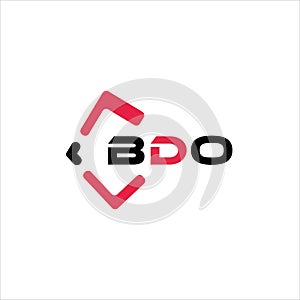 BDO creative minimalist letter logo. BDO unique vector initials alphabet letter logo