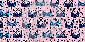 BDSM background. Digital paper erotic lingerie. Fetish icons seamless pattern. decoration for hardcore lovers. Accessories