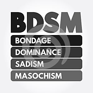 BDSM - Bondage, Dominance, Sadism, Masochism acronym, concept background