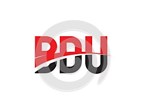 BDU Letter Initial Logo Design Vector Illustration