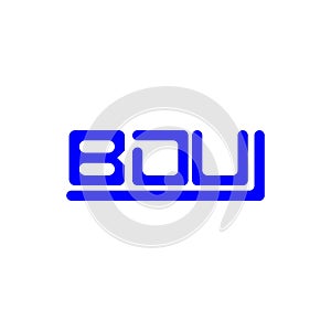 BDU letter logo creative design with vector graphic, BDU