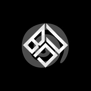 BDU letter logo design on black background. BDU creative initials letter logo concept. BDU letter design