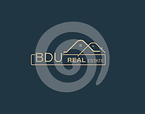 BDU Real Estate and Consultants Logo Design Vectors images. Luxury Real Estate Logo Design