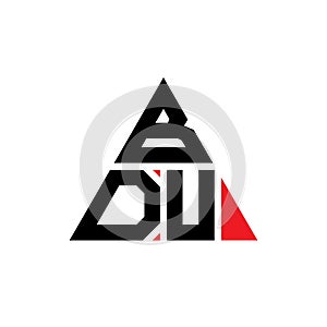 BDU triangle letter logo design with triangle shape. BDU triangle logo design monogram. BDU triangle vector logo template with red