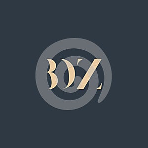 BDZ abstract letter logo