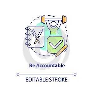 Be accountable concept icon