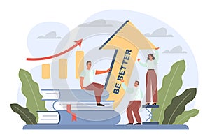 Be better concept. Self-improvment idea. Personal and business