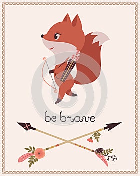 Be brave children's poster