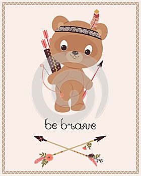 Be brave children's poster