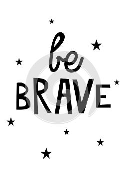 Be Brave Nursery Art