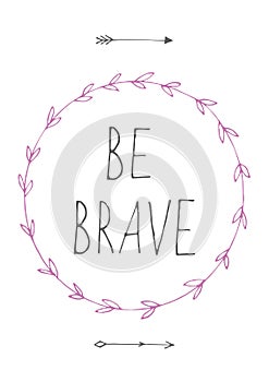 Be brave quote background