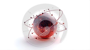 Red Atomic Sphere Data Network