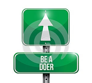 Be a doer sign illustration design