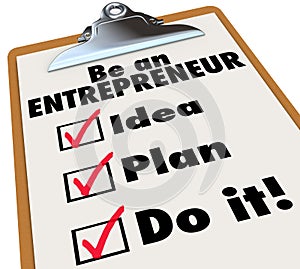 Be Entrepreneur To Do List Idea Plan Do It