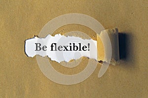 Be flexible heading