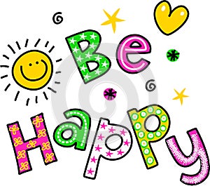 Be Happy Clipart Text