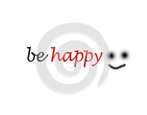 Be happy word