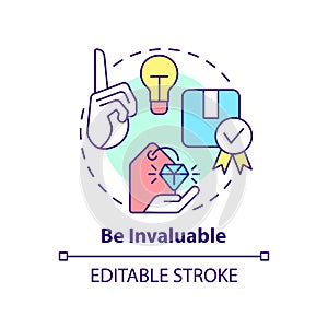 Be invaluable concept icon photo