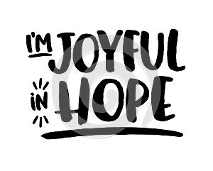 Be Joyful in Hope