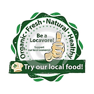 Be a locavore - printable stamp for local food business