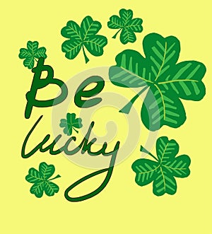 Be lucky vector print design