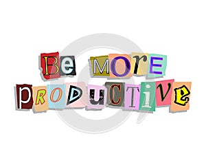 Be More Productive Paper Letters