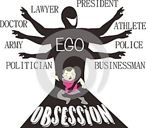 Be My Ego - Parental Obsession - Satire Art