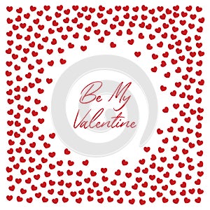 Be My Valentine Card vector illustration