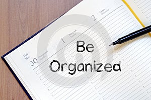 Be organized write on notebook