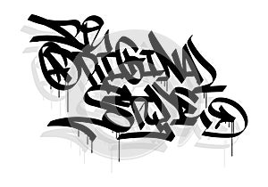 BE ORIGINAL STYLE word graffiti tag