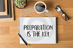 BE PREPARED and PREPARATION IS THE KEY plan perform Business co