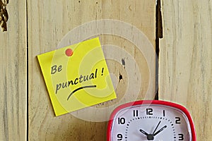 Be punctual!